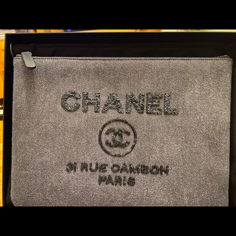 Chanel Denim Pouch - approx. 10.5 x 7.5